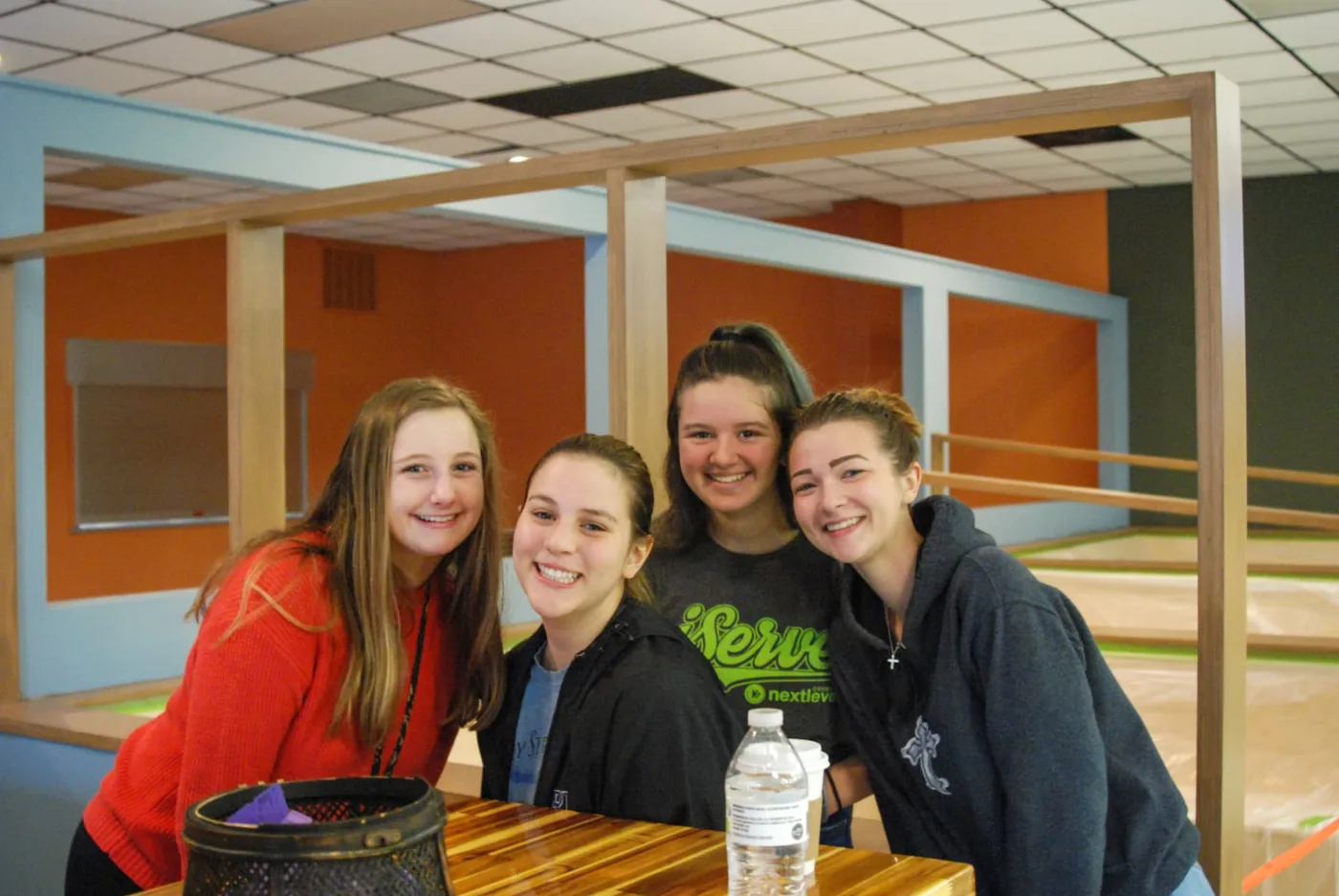 Next Level students spending time together