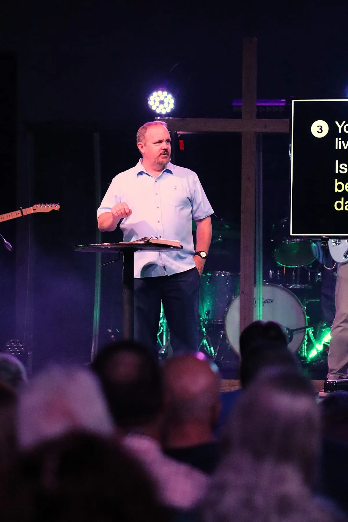 Pastor Clay Monkus teaching at Next Level Church